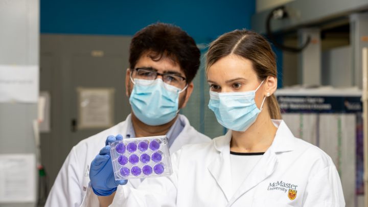 Photo of students in lab
